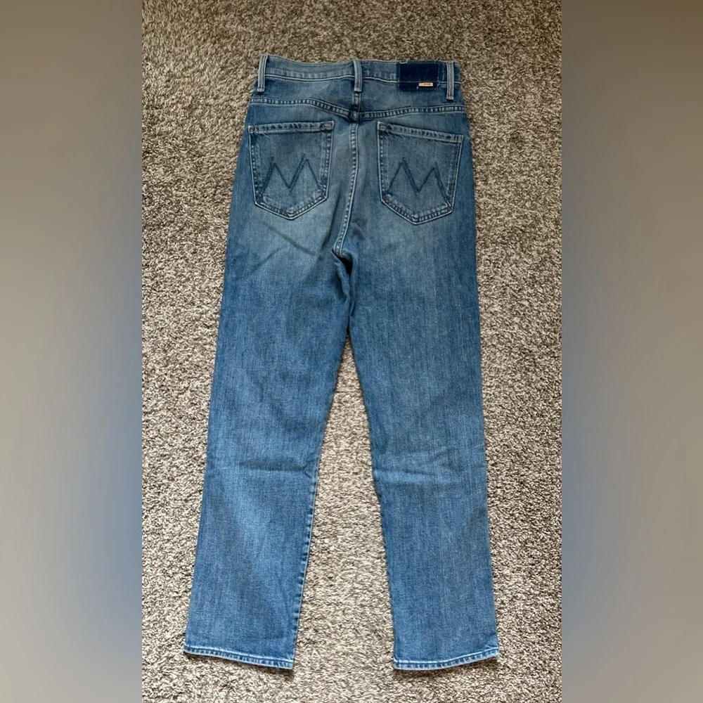 MOTHER Women's Straight Leg Jeans - Medium Blue Wash - Picture 3 of 11